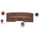  Manufacturer Color_Cognac -- Arc 88" Cognac Vegan Leather Upholstered 4 pc Modular Sectional IMAGE 12