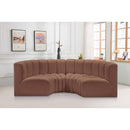  Manufacturer Color_Cognac -- Arc 88" Cognac Vegan Leather Upholstered 4 pc Modular Sectional IMAGE 2