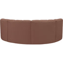  Manufacturer Color_Cognac -- Arc 88" Cognac Vegan Leather Upholstered 4 pc Modular Sectional IMAGE 6