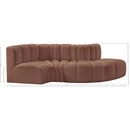  Manufacturer Color_Cognac -- Arc 104" Cognac Vegan Leather Upholstered 4 pc Modular Sectional IMAGE 10