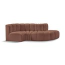  Manufacturer Color_Cognac -- Arc 104" Cognac Vegan Leather Upholstered 4 pc Modular Sectional IMAGE 1