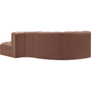  Manufacturer Color_Cognac -- Arc 104" Cognac Vegan Leather Upholstered 4 pc Modular Sectional IMAGE 5