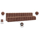  Manufacturer Color_Cognac -- Arc 119" Cognac Vegan Leather Upholstered 4 pc Modular Sectional IMAGE 12