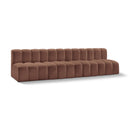  Manufacturer Color_Cognac -- Arc 119" Cognac Vegan Leather Upholstered 4 pc Modular Sectional IMAGE 1