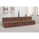  Manufacturer Color_Cognac -- Arc 119" Cognac Vegan Leather Upholstered 4 pc Modular Sectional IMAGE 2