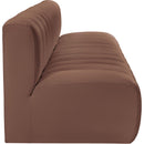  Manufacturer Color_Cognac -- Arc 119" Cognac Vegan Leather Upholstered 4 pc Modular Sectional IMAGE 6