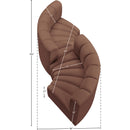  Manufacturer Color_Cognac -- Arc 102" Cognac Vegan Leather Upholstered 4 pc Modular Sectional IMAGE 11