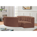  Manufacturer Color_Cognac -- Arc 102" Cognac Vegan Leather Upholstered 4 pc Modular Sectional IMAGE 2