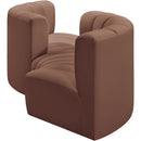  Manufacturer Color_Cognac -- Arc 102" Cognac Vegan Leather Upholstered 4 pc Modular Sectional IMAGE 5