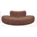  Manufacturer Color_Cognac -- Arc 90" Cognac Vegan Leather Upholstered 4 pc Modular Sectional IMAGE 11