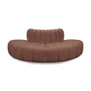  Manufacturer Color_Cognac -- Arc 90" Cognac Vegan Leather Upholstered 4 pc Modular Sectional IMAGE 1
