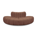Meridian Arc Cognac Vegan Leather 4 pc Modular Sectional IMAGE 1