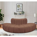 Manufacturer Color_Cognac -- Arc 90" Cognac Vegan Leather Upholstered 4 pc Modular Sectional IMAGE 2