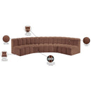  Manufacturer Color_Cognac -- Arc 133" Cognac Vegan Leather Upholstered 5 pc Modular Sectional IMAGE 12