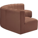  Manufacturer Color_Cognac -- Arc 133" Cognac Vegan Leather Upholstered 5 pc Modular Sectional IMAGE 5