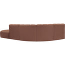  Manufacturer Color_Cognac -- Arc 127" Cognac Vegan Leather Upholstered 5 pc Modular Sectional IMAGE 10