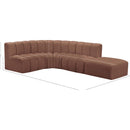  Manufacturer Color_Cognac -- Arc 127" Cognac Vegan Leather Upholstered 5 pc Modular Sectional IMAGE 15