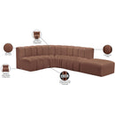  Manufacturer Color_Cognac -- Arc 127" Cognac Vegan Leather Upholstered 5 pc Modular Sectional IMAGE 16