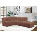  Manufacturer Color_Cognac -- Arc 127" Cognac Vegan Leather Upholstered 5 pc Modular Sectional IMAGE 3