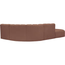  Manufacturer Color_Cognac -- Arc 127" Cognac Vegan Leather Upholstered 5 pc Modular Sectional IMAGE 9