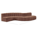  Manufacturer Color_Cognac -- Arc 145" Cognac Vegan Leather Upholstered 6 pc Modular Sectional IMAGE 10