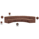  Manufacturer Color_Cognac -- Arc 151" Cognac Vegan Leather Upholstered 6 pc Modular Sectional IMAGE 12