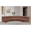  Manufacturer Color_Cognac -- Arc 151" Cognac Vegan Leather Upholstered 6 pc Modular Sectional IMAGE 2