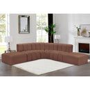  Manufacturer Color_Cognac -- Arc 146" Cognac Vegan Leather Upholstered 6 pc Modular Sectional IMAGE 2