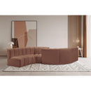  Manufacturer Color_Cognac -- Arc 145" Cognac Vegan Leather Upholstered 6 pc Modular Sectional IMAGE 2