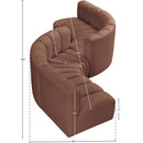  Manufacturer Color_Cognac -- Arc 145" Cognac Vegan Leather Upholstered 6 pc Modular Sectional IMAGE 7