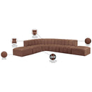  Manufacturer Color_Cognac -- Arc 172" Cognac Vegan Leather Upholstered 7 pc Modular Sectional IMAGE 11