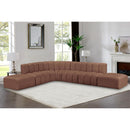  Manufacturer Color_Cognac -- Arc 172" Cognac Vegan Leather Upholstered 7 pc Modular Sectional IMAGE 2