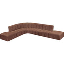  Manufacturer Color_Cognac -- Arc 172" Cognac Vegan Leather Upholstered 7 pc Modular Sectional IMAGE 3