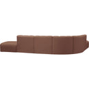  Manufacturer Color_Cognac -- Arc 172" Cognac Vegan Leather Upholstered 7 pc Modular Sectional IMAGE 5