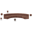  Manufacturer Color_Cognac -- Arc 162" Cognac Vegan Leather Upholstered 7 pc Modular Sectional IMAGE 12