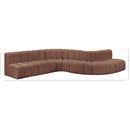  Manufacturer Color_Cognac -- Arc 170" Cognac Vegan Leather Upholstered 7 pc Modular Sectional IMAGE 12