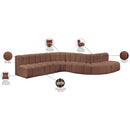  Manufacturer Color_Cognac -- Arc 170" Cognac Vegan Leather Upholstered 7 pc Modular Sectional IMAGE 13