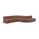  Manufacturer Color_Cognac -- Arc 170" Cognac Vegan Leather Upholstered 7 pc Modular Sectional IMAGE 1