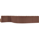  Manufacturer Color_Cognac -- Arc 170" Cognac Vegan Leather Upholstered 7 pc Modular Sectional IMAGE 7