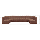  Manufacturer Color_Cognac -- Arc 150" Cognac Vegan Leather Upholstered 8 pc Modular Sectional IMAGE 12