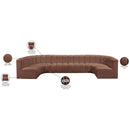  Manufacturer Color_Cognac -- Arc 150" Cognac Vegan Leather Upholstered 8 pc Modular Sectional IMAGE 13
