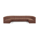 Manufacturer Color_Cognac -- Arc 150" Cognac Vegan Leather Upholstered 8 pc Modular Sectional IMAGE 1