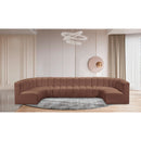  Manufacturer Color_Cognac -- Arc 150" Cognac Vegan Leather Upholstered 8 pc Modular Sectional IMAGE 2