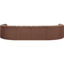  Manufacturer Color_Cognac -- Arc 150" Cognac Vegan Leather Upholstered 8 pc Modular Sectional IMAGE 7