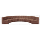  Manufacturer Color_Cognac -- Arc 162" Cognac Vegan Leather Upholstered 8 pc Modular Sectional IMAGE 11