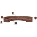  Manufacturer Color_Cognac -- Arc 162" Cognac Vegan Leather Upholstered 8 pc Modular Sectional IMAGE 12