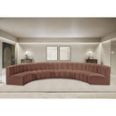 Manufacturer Color_Cognac -- Arc 162" Cognac Vegan Leather Upholstered 8 pc Modular Sectional IMAGE 2