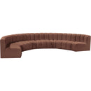 Manufacturer Color_Cognac -- Arc 162" Cognac Vegan Leather Upholstered 8 pc Modular Sectional IMAGE 4