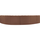  Manufacturer Color_Cognac -- Arc 162" Cognac Vegan Leather Upholstered 8 pc Modular Sectional IMAGE 6