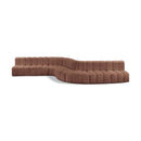  Manufacturer Color_Cognac -- Arc 197" Cognac Vegan Leather Upholstered 8 pc Modular Sectional IMAGE 1